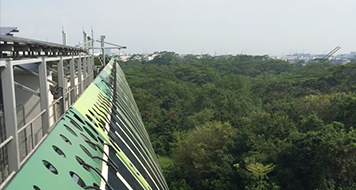 Second phase of the installation of HeliaFilm® on aluminum in Singapore